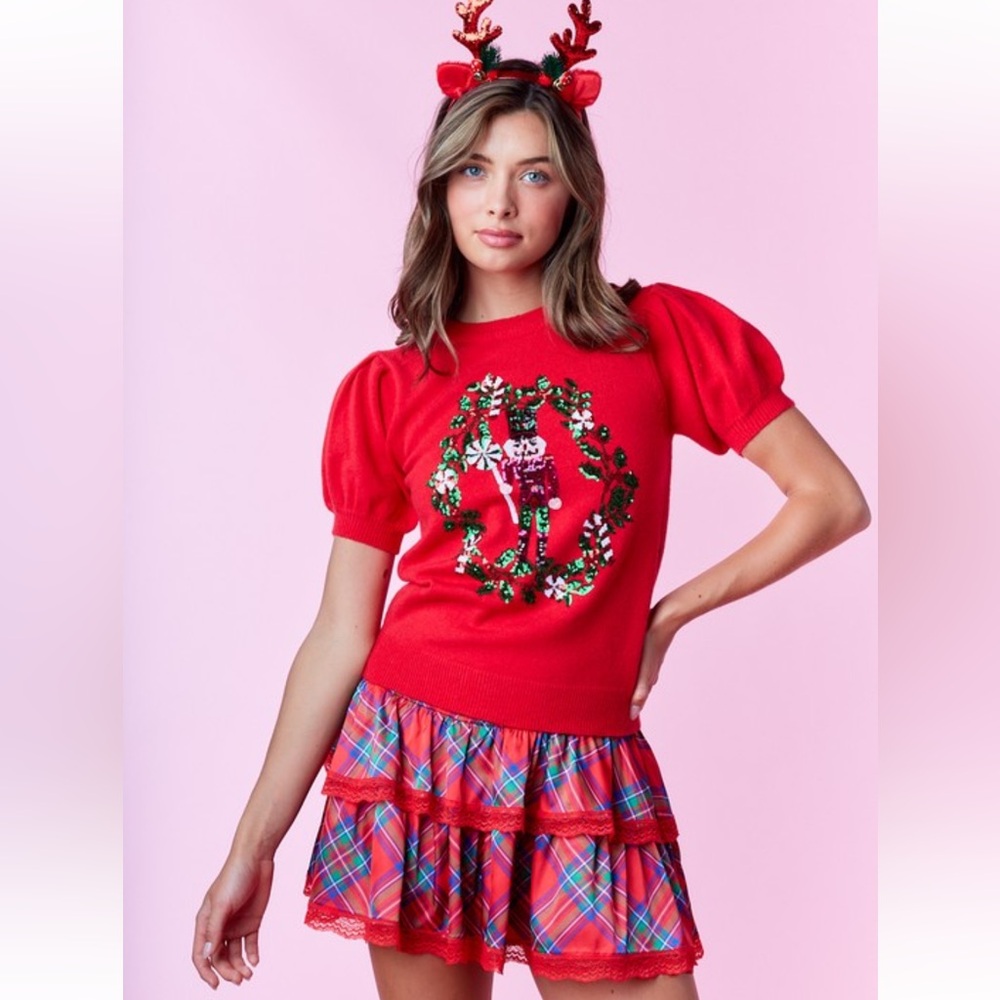 NWOT Rareraw Red Festive Women's Sweater